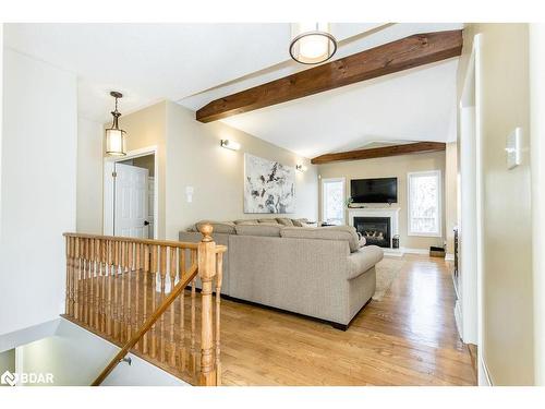 1 Bloxham Place, Barrie, ON - Indoor Photo Showing Living Room With Fireplace