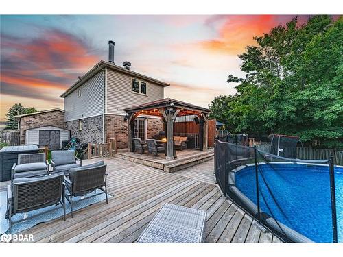 20 Pae Drive, Barrie, ON - Outdoor With Above Ground Pool With Deck Patio Veranda With Exterior