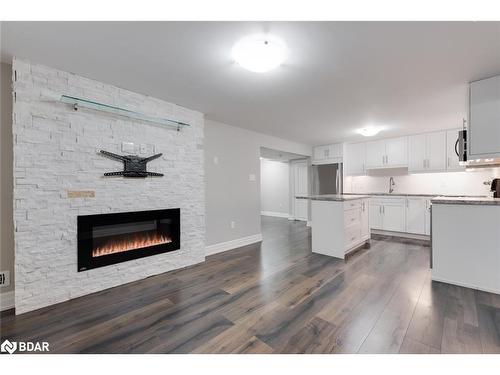 1193 Sunnidale Rd Road, Barrie, ON - Indoor Photo Showing Kitchen With Fireplace