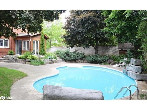 15 Rodney Street, Barrie, ON - Outdoor With In Ground Pool With Backyard