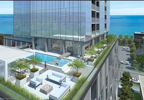 1702-370 Martha Street, Burlington, ON - Outdoor With Body Of Water With Balcony