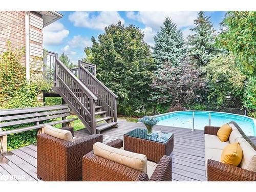 51 Golden Eagle Way, Barrie, ON - Outdoor With Above Ground Pool With Deck Patio Veranda