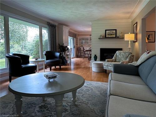 30 Sunninghill Drive, Port Dover, ON - Indoor Photo Showing Living Room With Fireplace