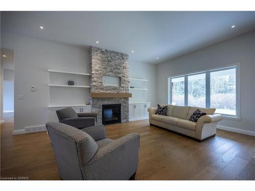 120 Newport Lane, Port Dover, ON - Indoor Photo Showing Living Room With Fireplace