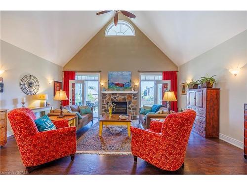 23 Schooner Drive, Port Dover, ON - Indoor Photo Showing Living Room With Fireplace