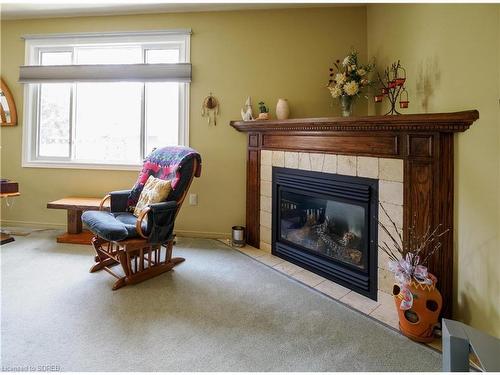 48 Leslie Avenue, Port Dover, ON - Indoor Photo Showing Living Room With Fireplace
