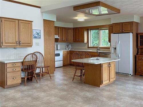 16 Dean Street, Port Dover, ON - Indoor Photo Showing Kitchen With Double Sink