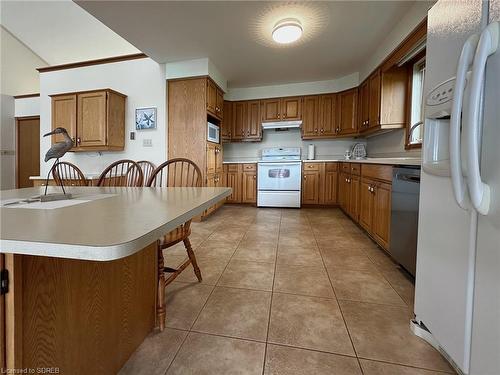 16 Dean Street, Port Dover, ON - Indoor Photo Showing Kitchen With Double Sink