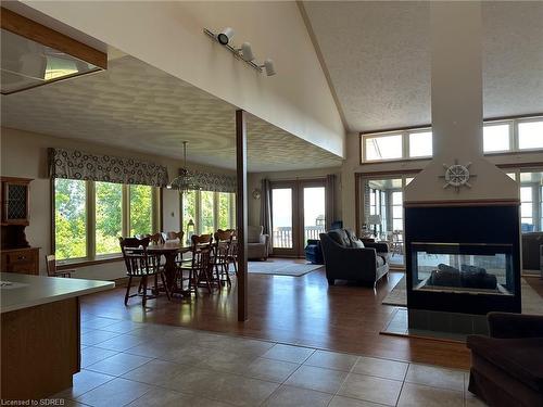 16 Dean Street, Port Dover, ON - Indoor Photo Showing Living Room With Fireplace