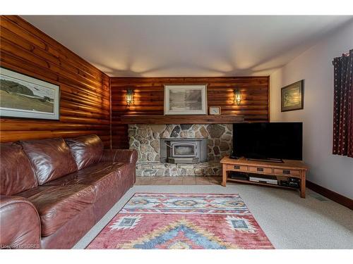 20 Van Norman Street, Charlotteville, ON - Indoor Photo Showing Living Room With Fireplace