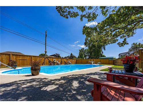 28 Donjon Boulevard, Port Dover, ON - Outdoor With In Ground Pool With Backyard