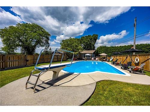 28 Donjon Boulevard, Port Dover, ON - Outdoor With In Ground Pool With Backyard