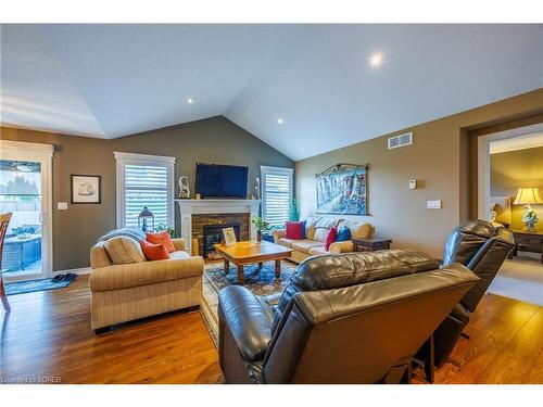 117 Angler Avenue, Port Dover, ON - Indoor Photo Showing Living Room With Fireplace