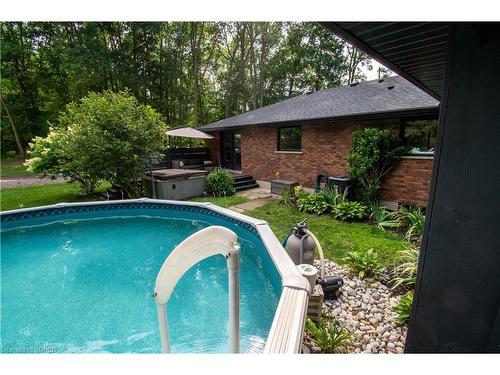 64 Rokeby Side Rd, Norfolk, ON - Outdoor With Above Ground Pool With Backyard