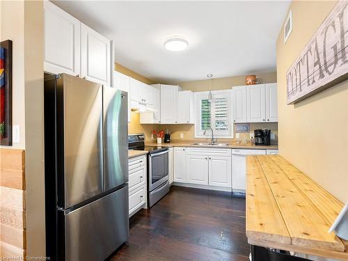 341 Cedar Drive, Turkey Point, ON - Indoor Photo Showing Kitchen With Stainless Steel Kitchen With Double Sink