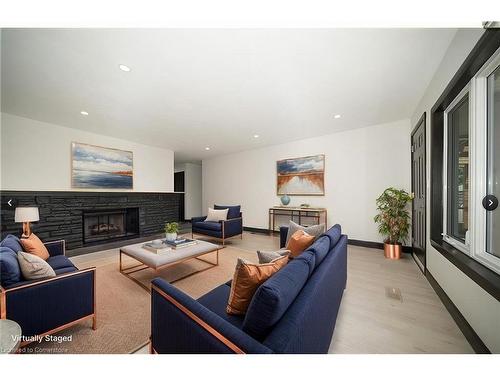 17 Martin Avenue, Simcoe, ON - Indoor Photo Showing Living Room With Fireplace