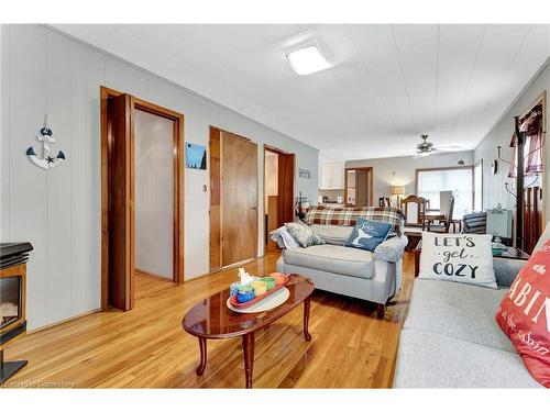 319 Erie Boulevard, Long Point, ON - Indoor Photo Showing Living Room With Fireplace