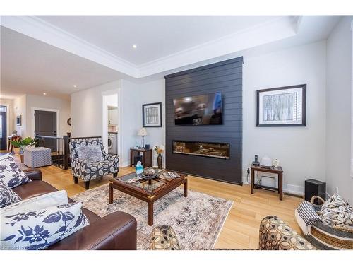 10 Hare Street, Waterford, ON - Indoor Photo Showing Living Room With Fireplace