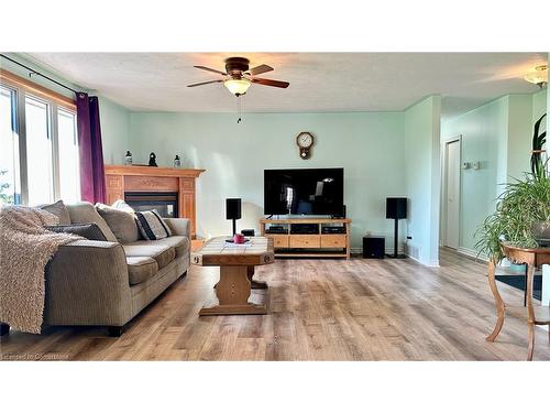 852 Concession 11 Walpole, Hagersville, ON - Indoor Photo Showing Living Room With Fireplace