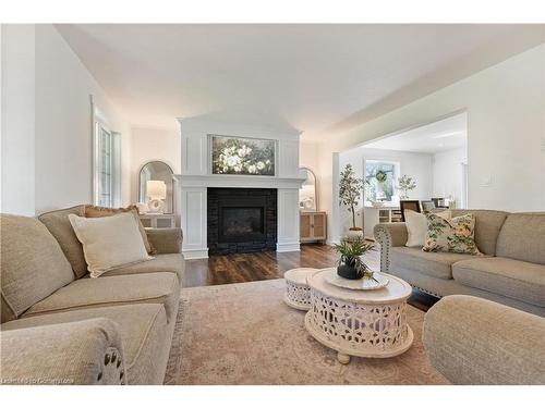 341 Concession 12 Road, Waterford, ON - Indoor Photo Showing Living Room With Fireplace