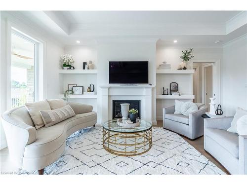 41 Bluenose Drive, Port Dover, ON - Indoor Photo Showing Living Room With Fireplace