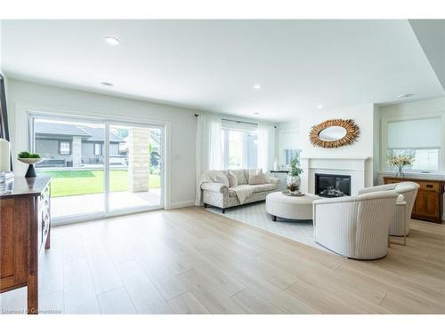 41 Bluenose Drive, Port Dover, ON - Indoor Photo Showing Living Room With Fireplace