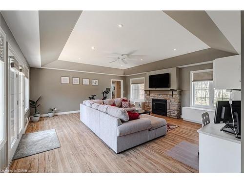 883 Lynedoch Road, Simcoe, ON - Indoor Photo Showing Living Room With Fireplace