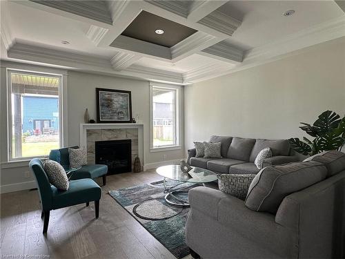 19 Mckeen Street, Jarvis, ON - Indoor Photo Showing Living Room With Fireplace