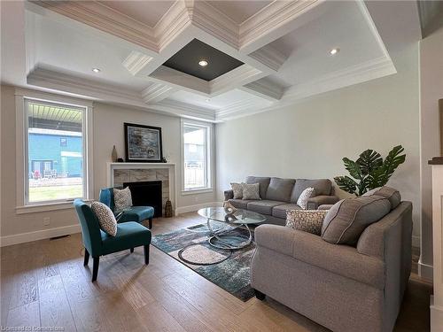 19 Mckeen Street, Jarvis, ON - Indoor Photo Showing Living Room With Fireplace