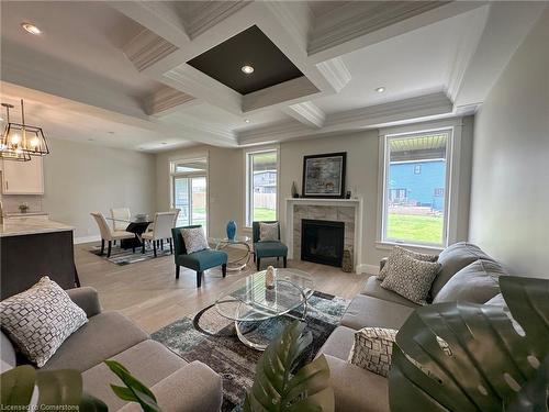 19 Mckeen Street, Jarvis, ON - Indoor Photo Showing Living Room With Fireplace