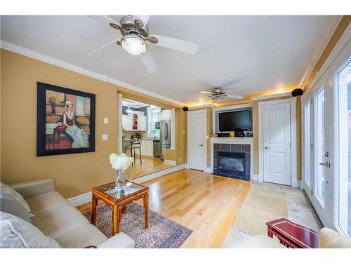 172 Norfolk Street, Simcoe, ON - Indoor Photo Showing Living Room With Fireplace