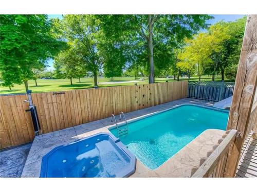 18 Rutherford Drive, Simcoe, ON - Outdoor With In Ground Pool With Backyard