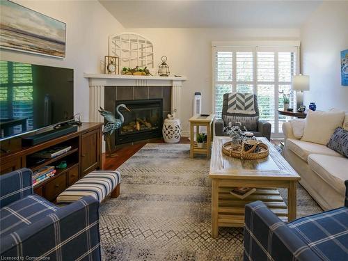 4-19 Somerset Drive, Port Dover, ON - Indoor Photo Showing Living Room With Fireplace