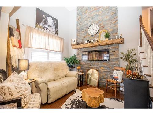 51 Leslie Avenue, Port Dover, ON - Indoor Photo Showing Living Room With Fireplace