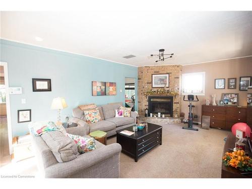 102 Brook Street, Simcoe, ON - Indoor Photo Showing Living Room With Fireplace