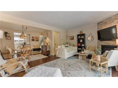 14 Montclair Crescent, Simcoe, ON - Indoor Photo Showing Living Room With Fireplace