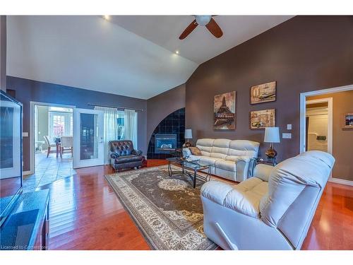 32 Blossom Avenue, Simcoe, ON - Indoor Photo Showing Living Room With Fireplace