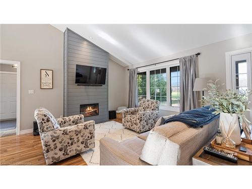 544 7Th Concession Road, Simcoe, ON - Indoor Photo Showing Living Room With Fireplace