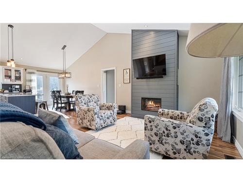 544 7Th Concession Road, Simcoe, ON - Indoor Photo Showing Living Room With Fireplace