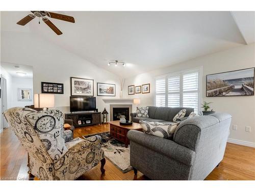 11 Sea Breeze Drive, Port Dover, ON - Indoor Photo Showing Living Room With Fireplace