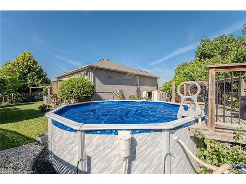 16 Gaal Court, Brantford, ON - Outdoor With Above Ground Pool With Backyard