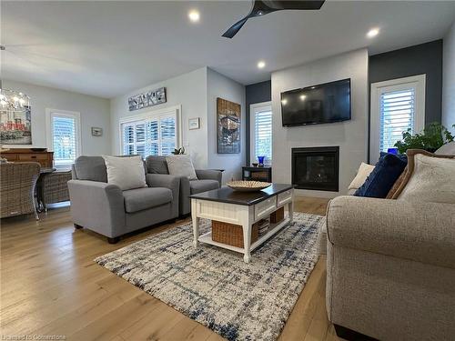 139 New Lakeshore Road, Port Dover, ON - Indoor Photo Showing Living Room With Fireplace