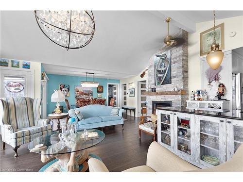 2023 Maple Boulevard, Port Dover, ON - Indoor Photo Showing Living Room With Fireplace