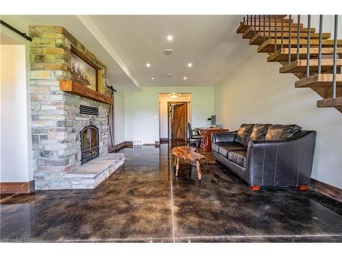 725 Charlotteville West Quarter Line Road, St. Williams, ON - Indoor Photo Showing Living Room With Fireplace