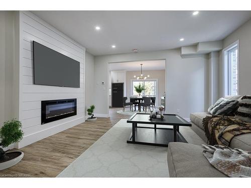 91 Graydon Drive, Mount Elgin, ON - Indoor Photo Showing Living Room With Fireplace