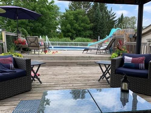142 Culloden Road, Ingersoll, ON - Outdoor With Above Ground Pool With Deck Patio Veranda With Exterior