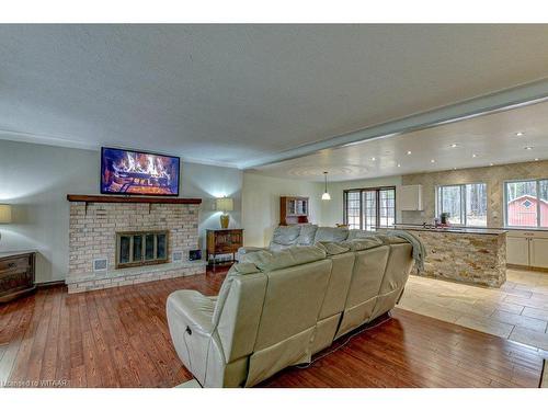 2170 West Quarterline Road, Langton, ON - Indoor Photo Showing Living Room With Fireplace