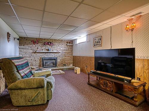 474428 Dodge Line, Woodstock, ON - Indoor With Fireplace