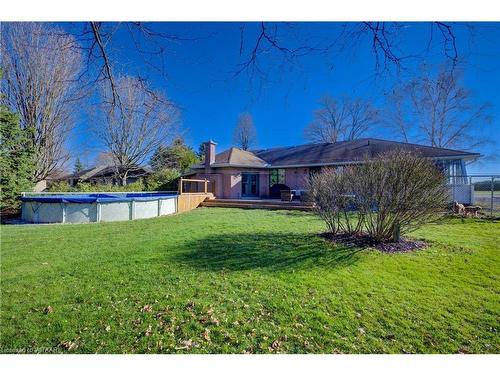 144 Dover Street, Otterville, ON - Outdoor With Above Ground Pool With Backyard