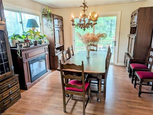 5 Hillside Drive, Tillsonburg, ON - Indoor Photo Showing Dining Room With Fireplace